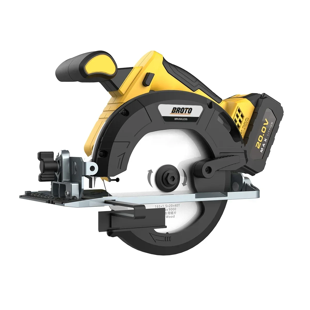 YYHC-Portable Cordless Industrial Miter Saw 20V Battery Brushless Motor Electric Power Circular Saw Mini High Speed