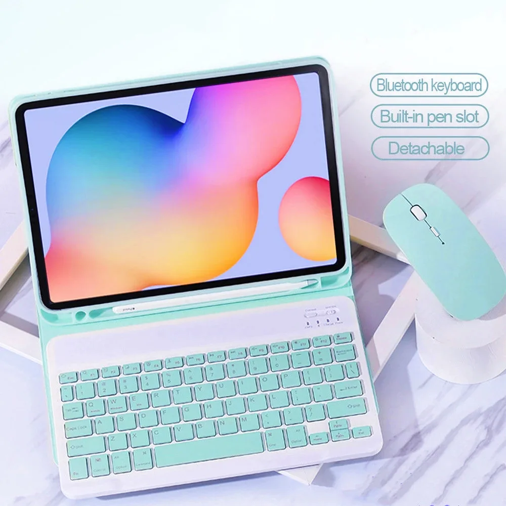 

Подходит для планшета Samsung A7 10,4, чехол с Bluetooth-клавиатурой T500, кожаный чехол с магнитным слотом для ручки T505, чехол