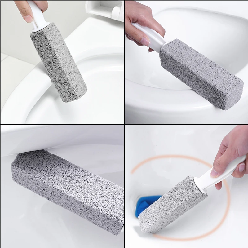 Toilet Brush Bathroom WC Toilet Cleaning Brush Wand Tile Sink Bathtub Limescale Stain Remove Washing Cleaning Tool Pumice Stone