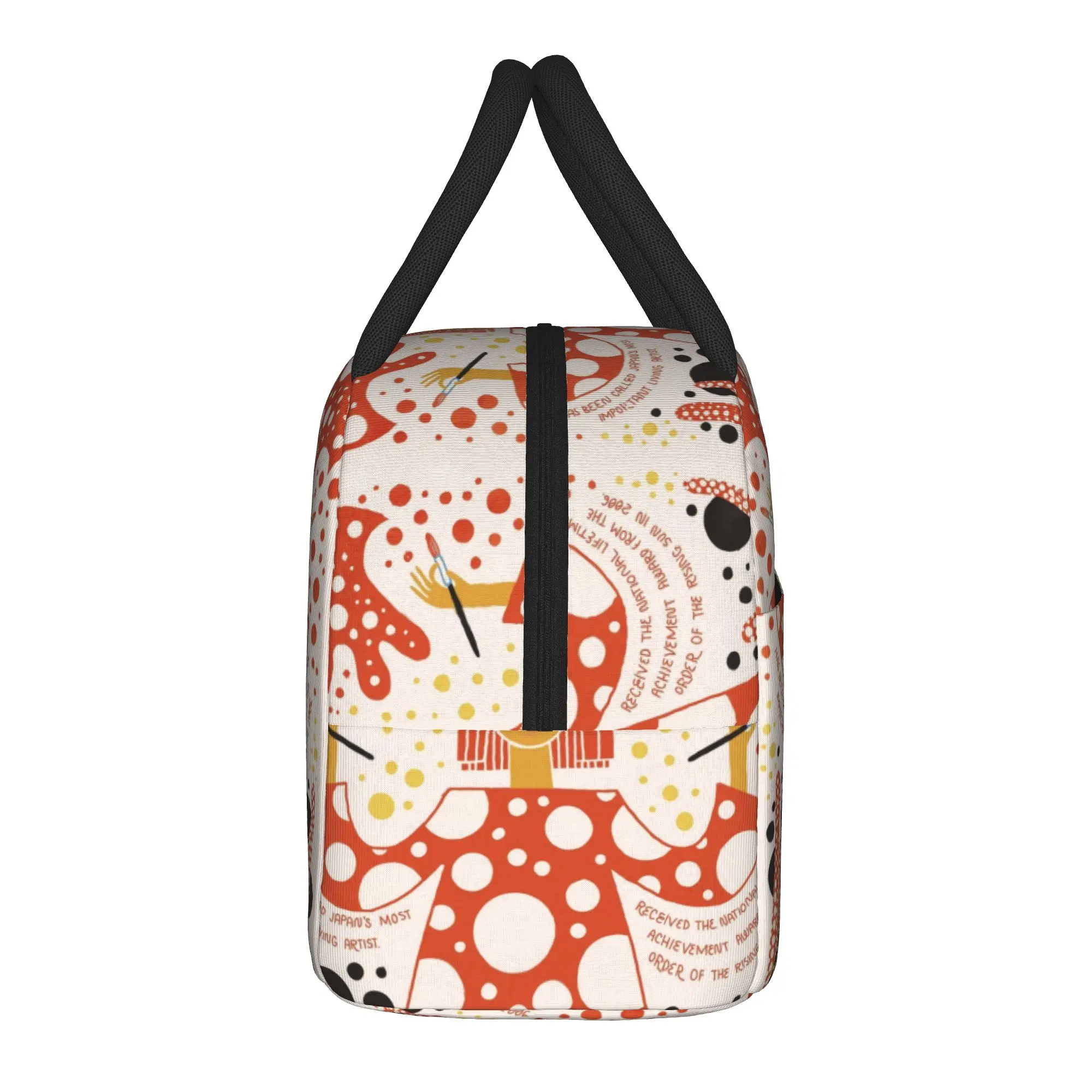 Yayoi Kusama Polka Insulated Lunch Bags High Capacity Pumpkin's Girl Reusable Cooler Bag Tote Lunch Box Work  Picnic Girl Boy