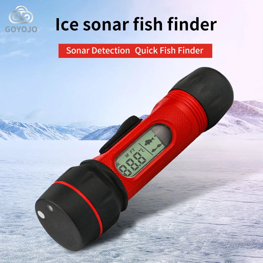 الجليد الصيد صدى أسلم لاسلكي أسلم عمق محول الطاقة الرقمية المحمولة الاستشعار السونار Fishfinder الصيد الشتاء