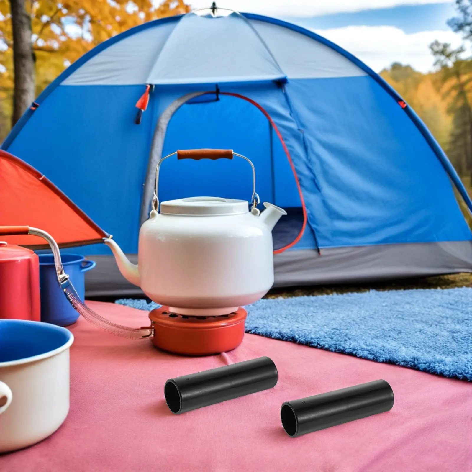 6 Pcs Outdoor Camping Tent Accessories Spare Parts for Poles Replacement Essential
