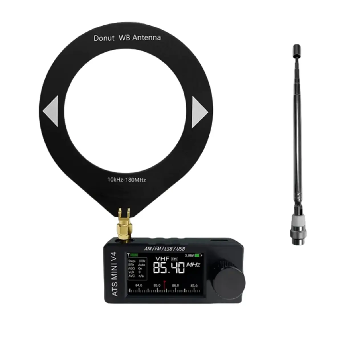 ABGN Metal Shell V4b ATS MINI SI4732 Radio All Band FM AM SSB LSB USB with Built-in Hi-Z Headphone Amplifier Circuit view 2