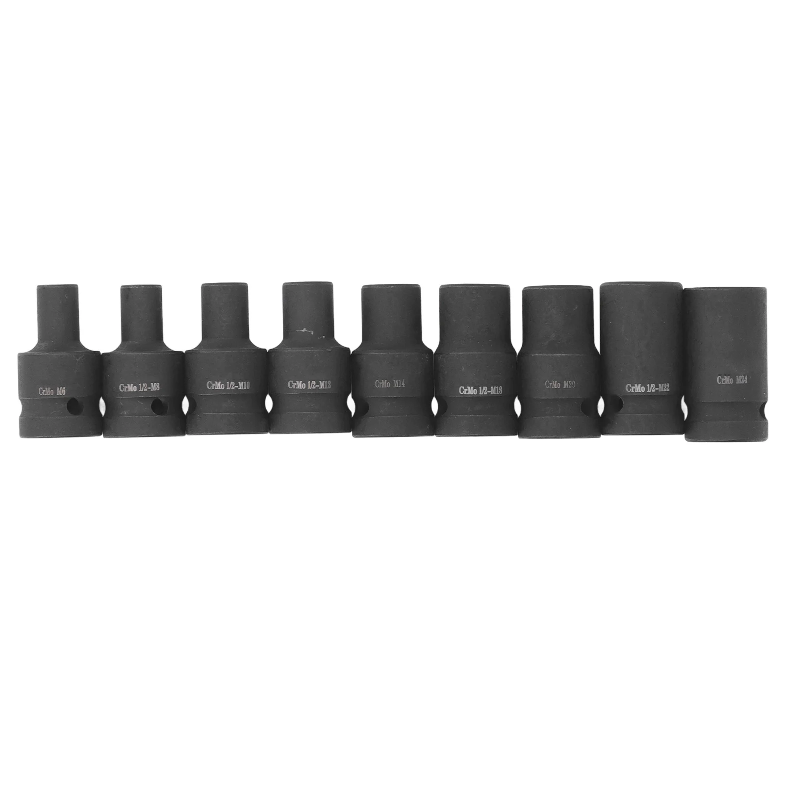 9 Pieces M6-M24 Tap Sockets Cr Molybdenum Steel 1/2 Inch Drive  Tap Socket Set for Electric Pneumatic Hand Wrench