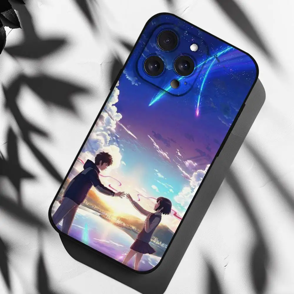 اسمك انمي ياباني جراب هاتف آيفون 17 16 15 14 13 12 11 برو ماكس ميني X XR XS زائد غطاء