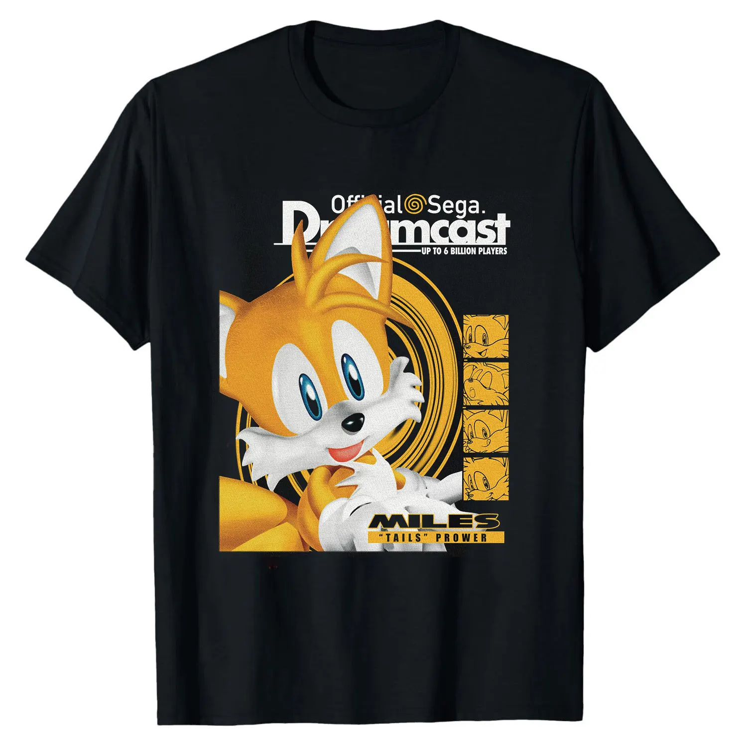 

Miles“ Tails” Prower Sonic The Hedgehog Cute Gift t shirt for Anime Cartoon Graphic Tee Y2K clothes All size Tops S-6XL Tee