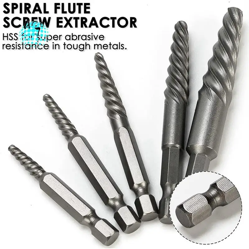 

A07F-11 Pieces Screw Extractor Set Easy Out Bolt Extractor Set For Removing Broken Screws