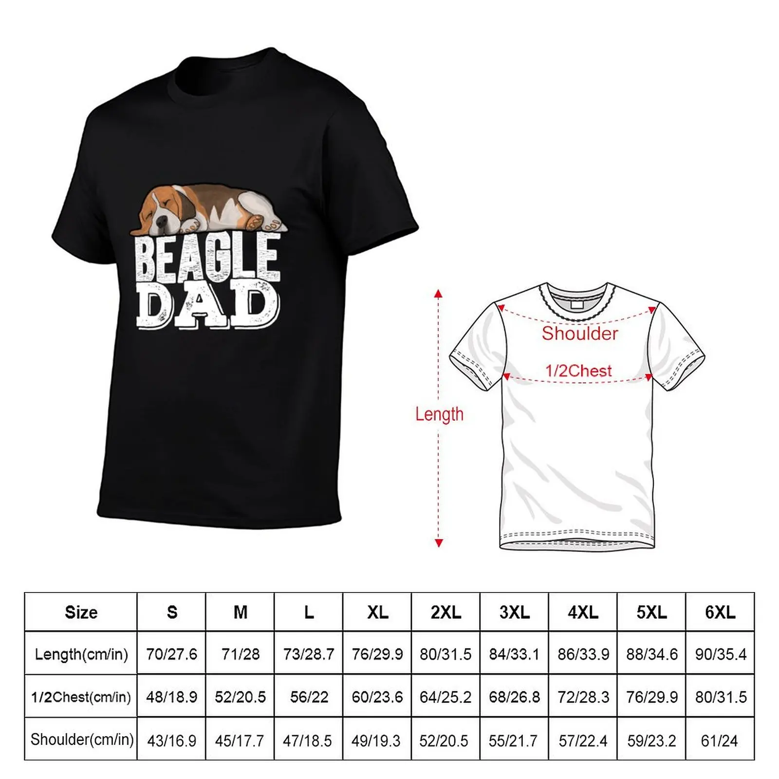 Beagle Dad T-Shirt t shirt man designer t shirts cotton 100% man t shirts graphic T-shirt