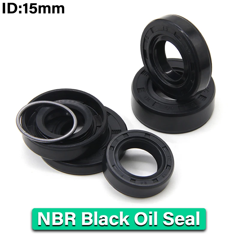 

2/5pcs NBR Oil Seal ID 15mm TC-15*22/24/25/26/28/30/32/35/40/42*5/7/8/10mm Nitrile Rubber Shaft Double Lip Oil Seals