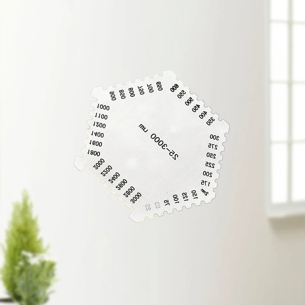 

High Precision Hexagon Stainless Steel Wet Film Comb Thickness Gauge Measuring Range 25-3000Um Wet Film Comb Gauge Tester