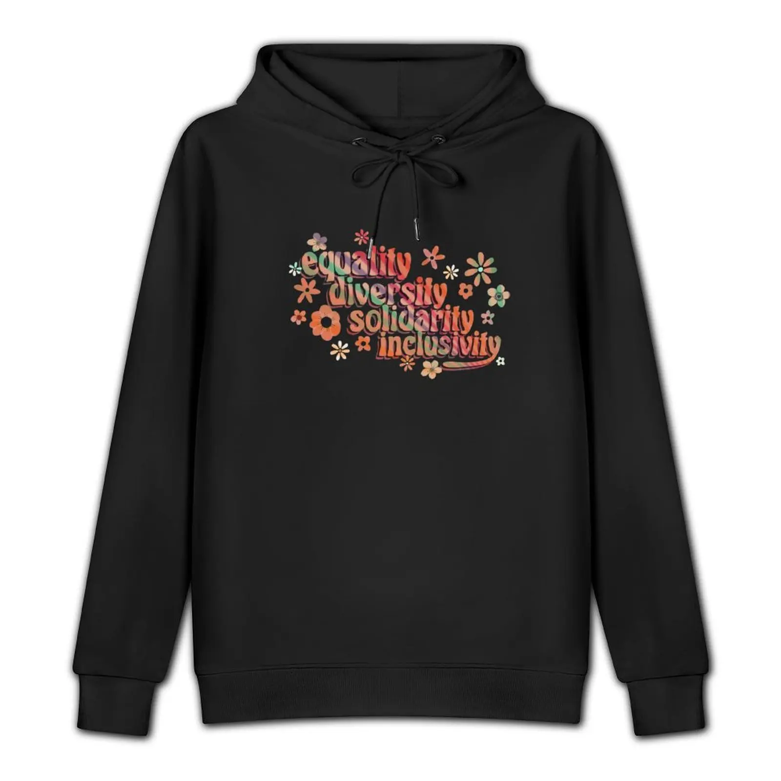 equality solidarity diversity inclusivity - rainbow Pullover Hoodie mens clothes graphic hoodie