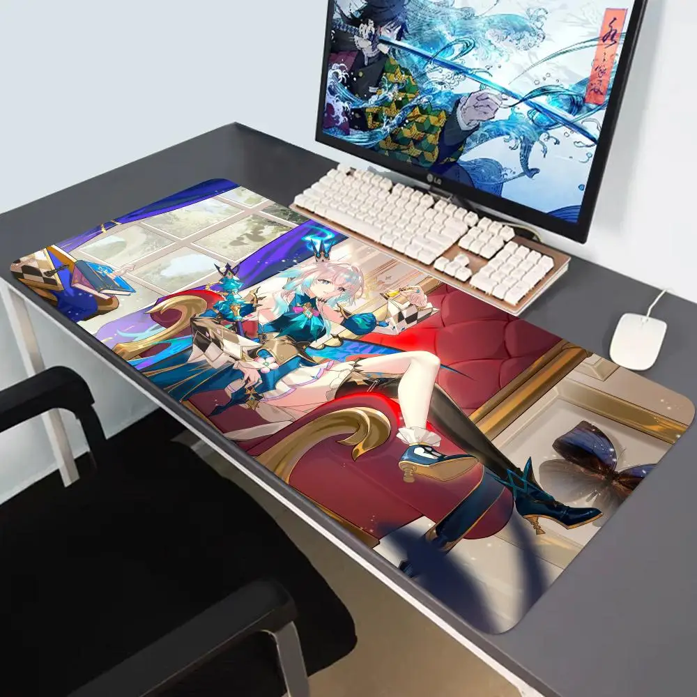 

Honkai Star Rail HD Printing Mouse Pad Cerydra Cute Anime Keyboard Mats Large Mousepad Gaming PC Acessories Laptop Mat