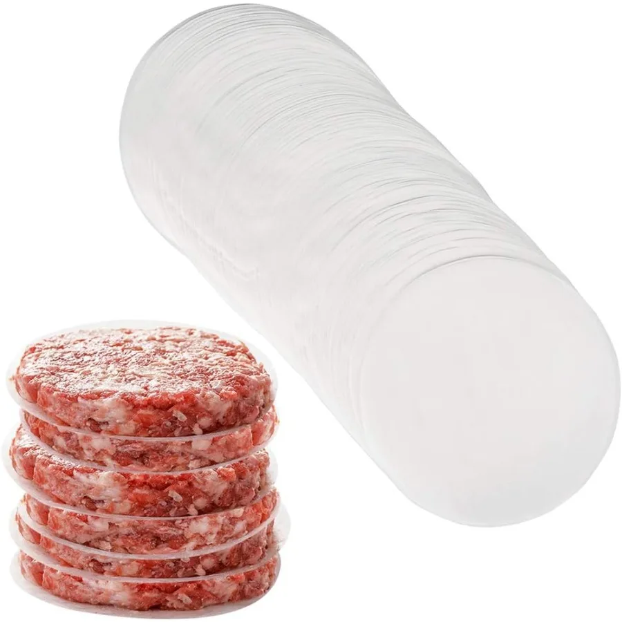 

Круглые бумаг для гамбургеров для 4, 4,5-дюймового пресс для гамбургеров, 200 шт., 4,5-дюймовые круглые пергаментные круглые бумажные листы для гамбургеров для Se