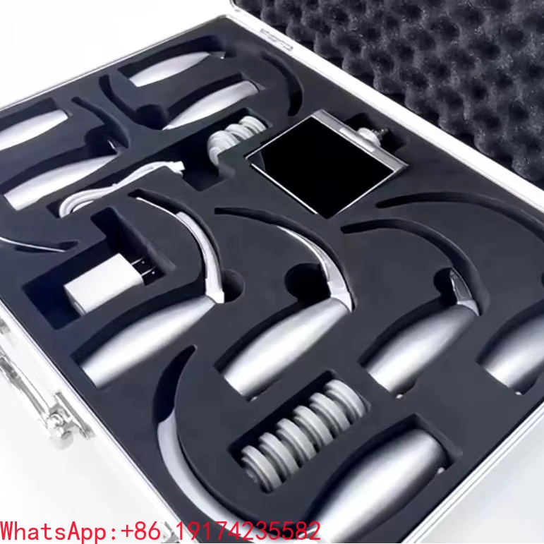 

10 Blades Set HD Dis-play Video Lar-yng-os-opes Anti Fog Su-rgi-al Ope-rat-ion Ane-sthe-sia Int-ub-a-ion Videol-aryngo-scope