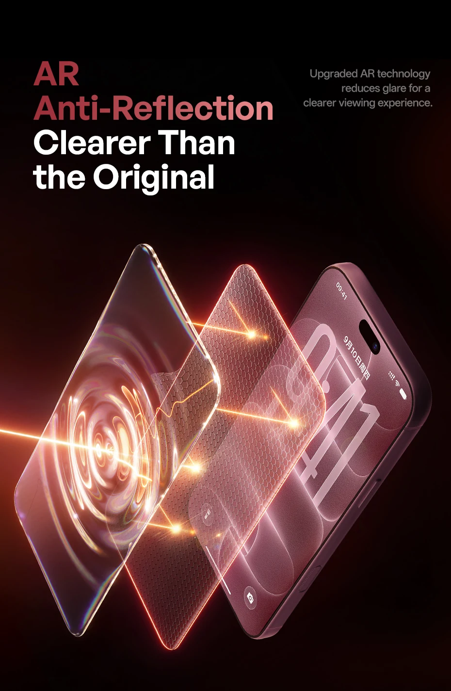 Baseus Corning Displayschutzfolie aus gehärtetem Glas für iPhone 18 17 Pro Max, Anti-Peeping, stoßfest, selbstklebend, Schutzfolie – Detail 7