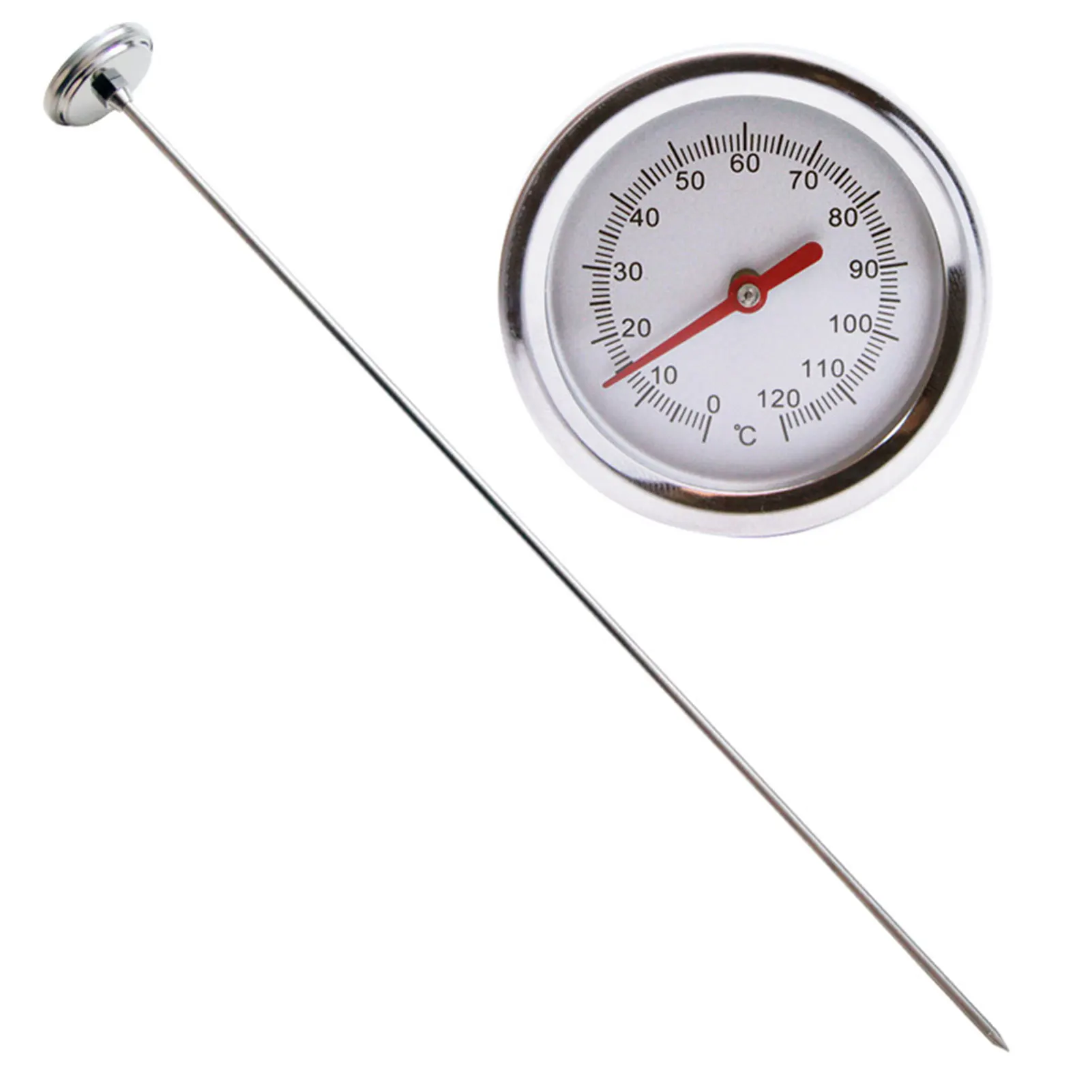 Long Stem Compost Soil Thermometer Easy Reading Display Dial Thermometer for Garden Seeding Planting