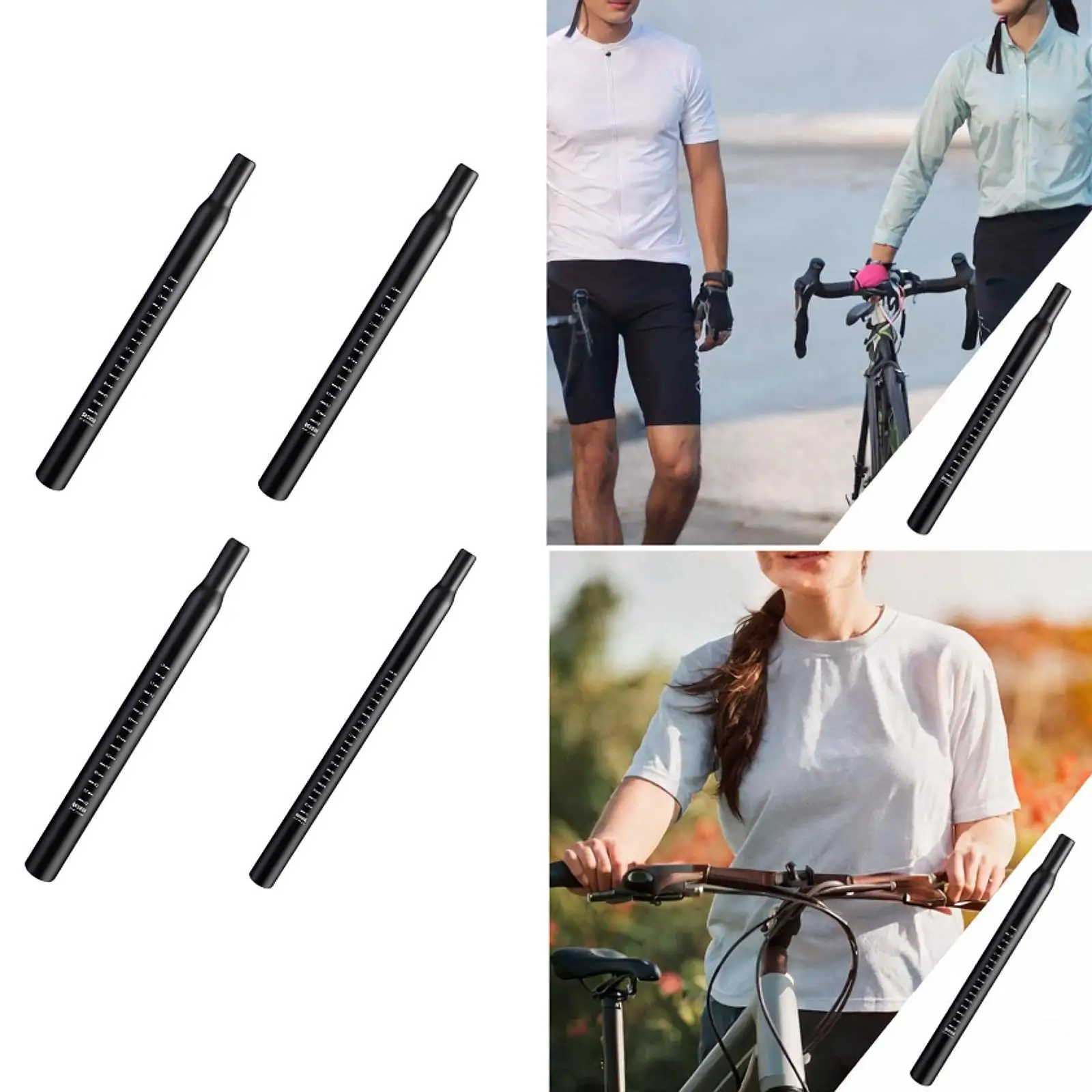 

Extended Comfort Road Bike Seat Post Aluminum Alloy Thickened Saddle Tube Anti Slip for Bike Life Accessory Cycling Parts