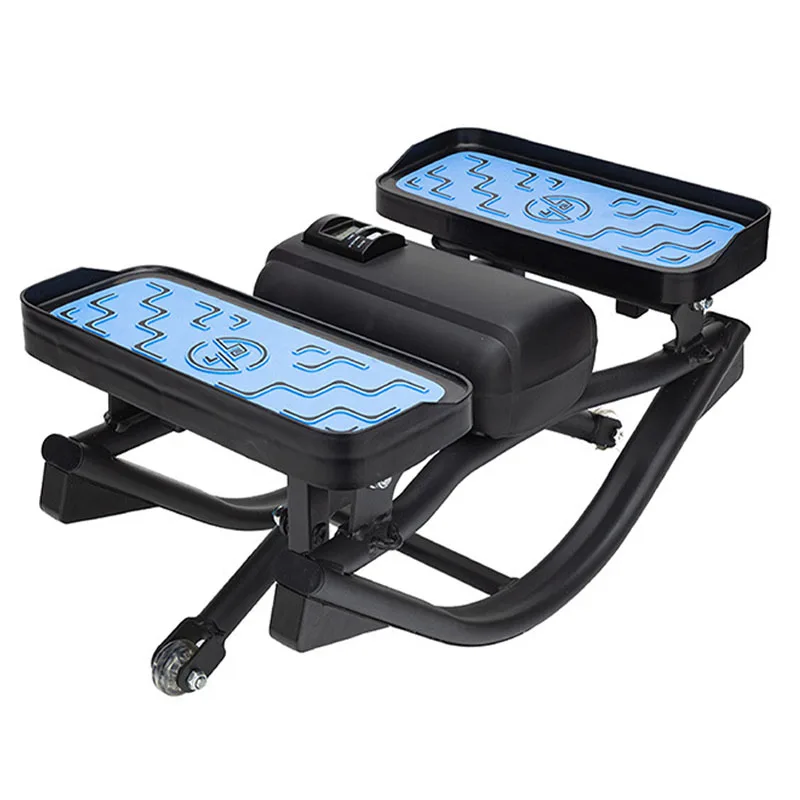 

U Shaped Rock Stepper Machine Home Workout Fitness Equipment Side Lateral Rocking Digital Monitor Resistance Band