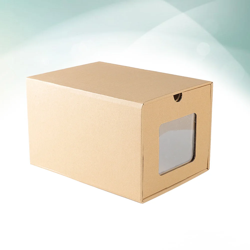 

Foldable Drawer Type Shoe Storage Box Thickened Cowhide Paper Organizer for Home High Heel Shoes Scarf Socks Storage