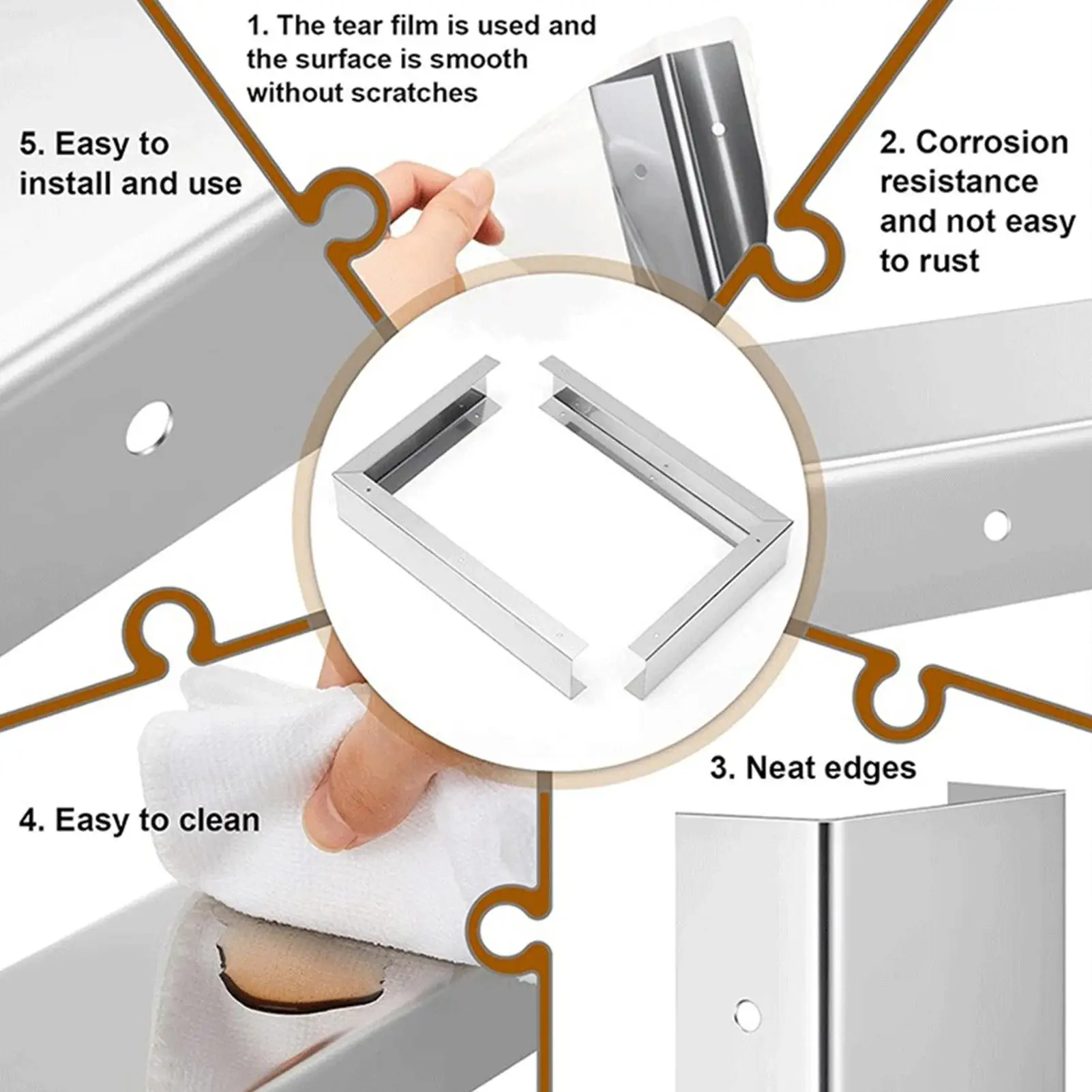 Microwave Filler With Screws 2 Pieces Sturdy Reusable Panel Oven Cabinet Side Filler Panel For Kitchen Apartment Restaurant