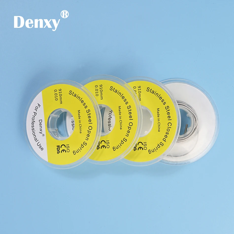 DENXY 2 Stück/Set Kieferorthopädische Schließ-/Öffnungsfeder Dental Edelstahl-Spiralfeder Zahnarztmaterial Zubehör 910mm/Rolle – Detail 4
