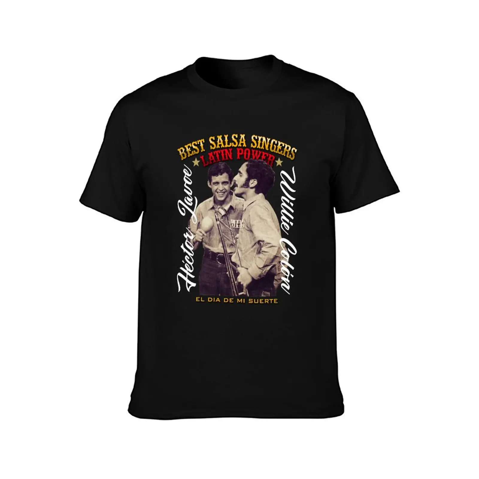 Willie Colon, Hector Lavoe - El dia de mi Suerte. Fania T-Shirt, Summer Casual Cotton Tee, Oversized Streetwear Tops
