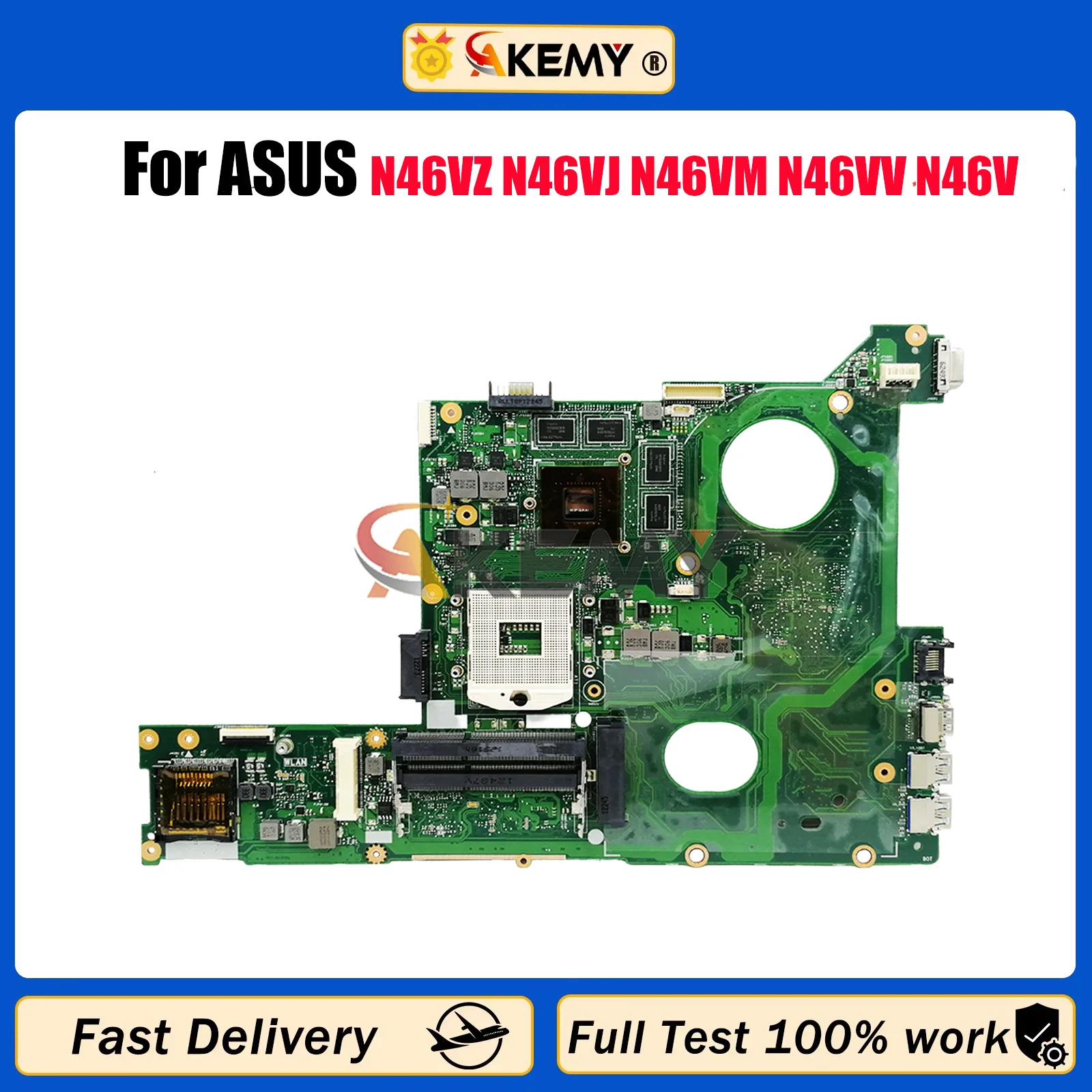 

N46VZ Laptop Motherboard For ASUS N46V N46VZ N46VJ N46VM N46VV N46VB Notebook Mainboard in stock 100% tests OK fast shipping