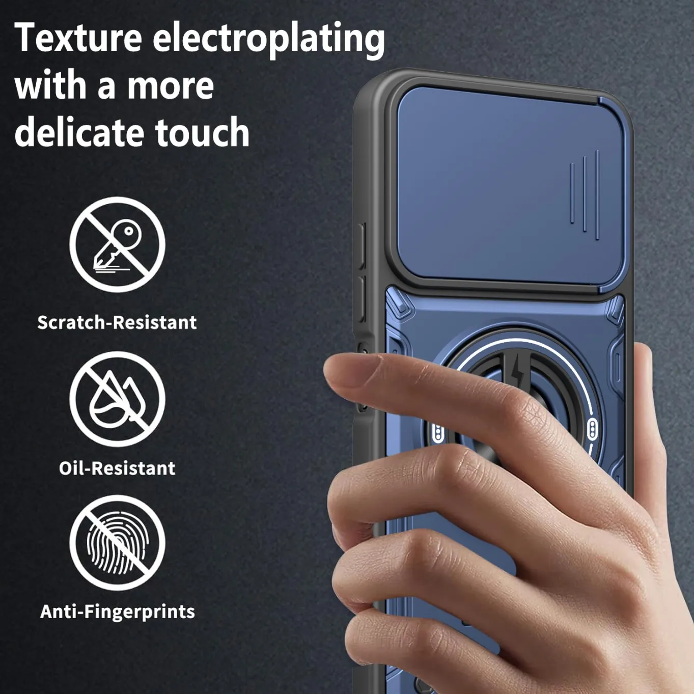 Stoßfeste Schutzhülle für Tecno Spark Go 20 20C 40 40C Pro Plus GO 1 3 POP 8 9 Kameraschutz Magnetring-Ständer-Cover – Detail 9