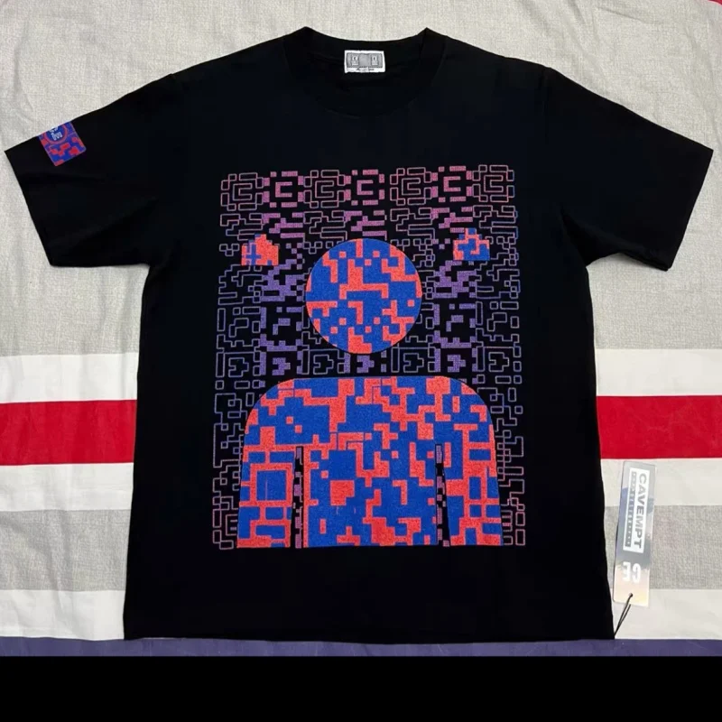 

Футболки с портретом «лабиринт-головоломка» и абстрактным принтом CAVEMPT, хлопковые футболки унисекс с короткими рукавами, летние топы CE, уличные футболки для мужчин и женщин