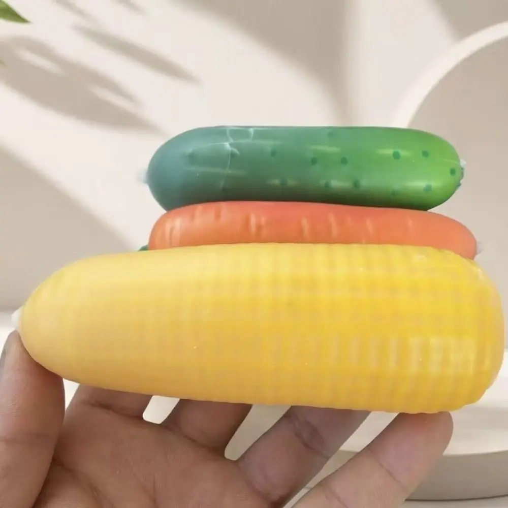Wax Coating Carrot Squeeze Toys Sound Crispy Kneading Corn Fidget Toy Funny Hand Relax Sensory Stress Toy Children's Gifts