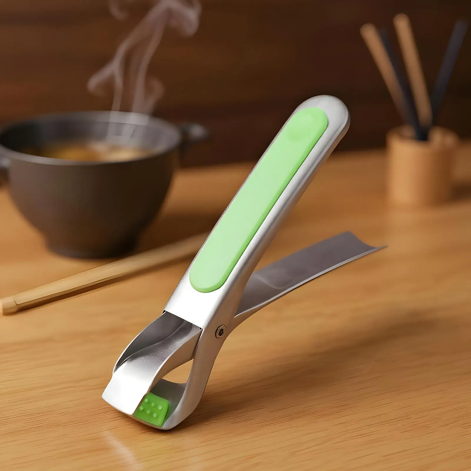 Hitzebeständige Pfannengreiferzange, Silikon-Anti-Rutsch-Griff für sicheren Halt auf heißen Töpfen, Backblechen, Schüsseln, Ofen und mikrowellengeeignet