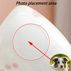 Urna ceramica para mascotas con fotos - recuerdo cenizas perros gatos