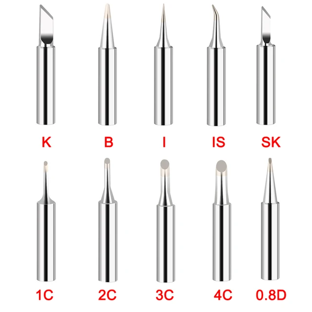 5 sztuk/zestaw 900M-T seria K/SK/B/I/IS/1C/2C/3C/4C/2.4D/3.2D końcówki lutownicze bezołowiowa głowica spawalnicza narzędzie do lutowania akcesoria