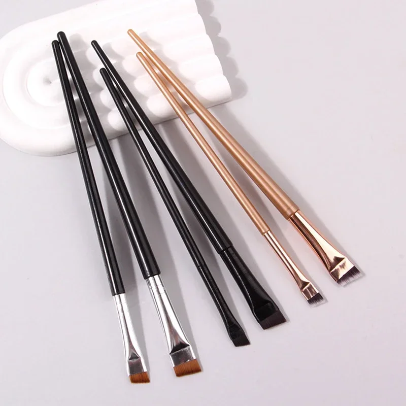 Karsyngirl 2/3Pcs Blade Eyeliner Brush Eyebrow Brush Portable Flat Fine Eye Liner Brow Contour Makeup Brushes Makeup Tool