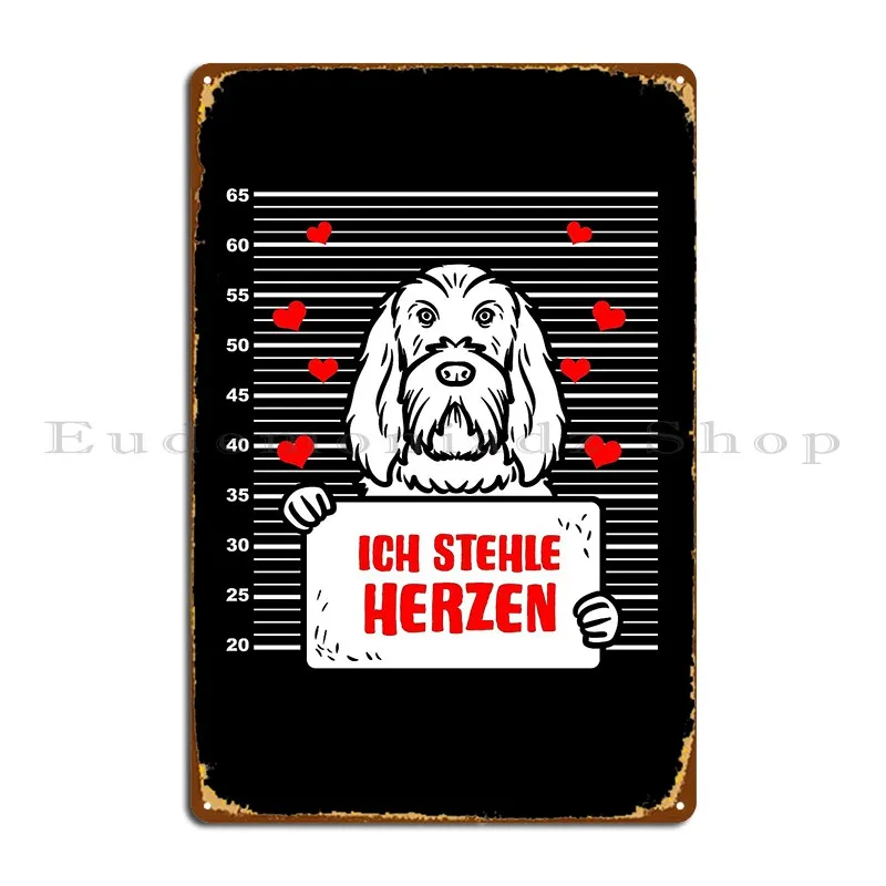 Funny Spinone Italiano Dog With Balloons Metal Plaque Club Bar Home Iron Cave Classic Tin Sign Poster