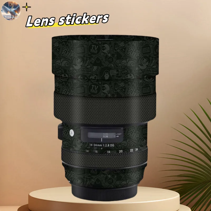 Stiker lensa untuk Sigma 14-24f2. 8, film pelindung tahan aus potong presisi, kulit DIY