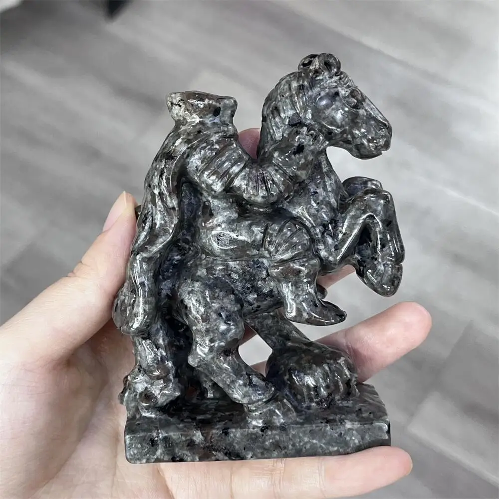 1PCS Natural Quartz Yooperlite Headless Knight Carving Polished Reiki Healing Fengshui High-Quality Room Decor Energy Gift
