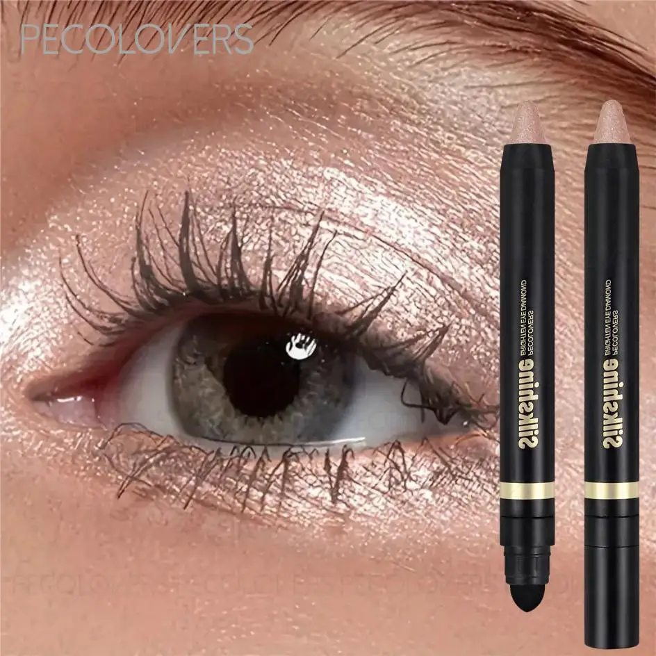 1PC Waterproof Pearlescent Eyeshadow Pencil Stick 16 Colors Lasting Glitter Shimmer Eye Shadow Pen Eyeliner Stick