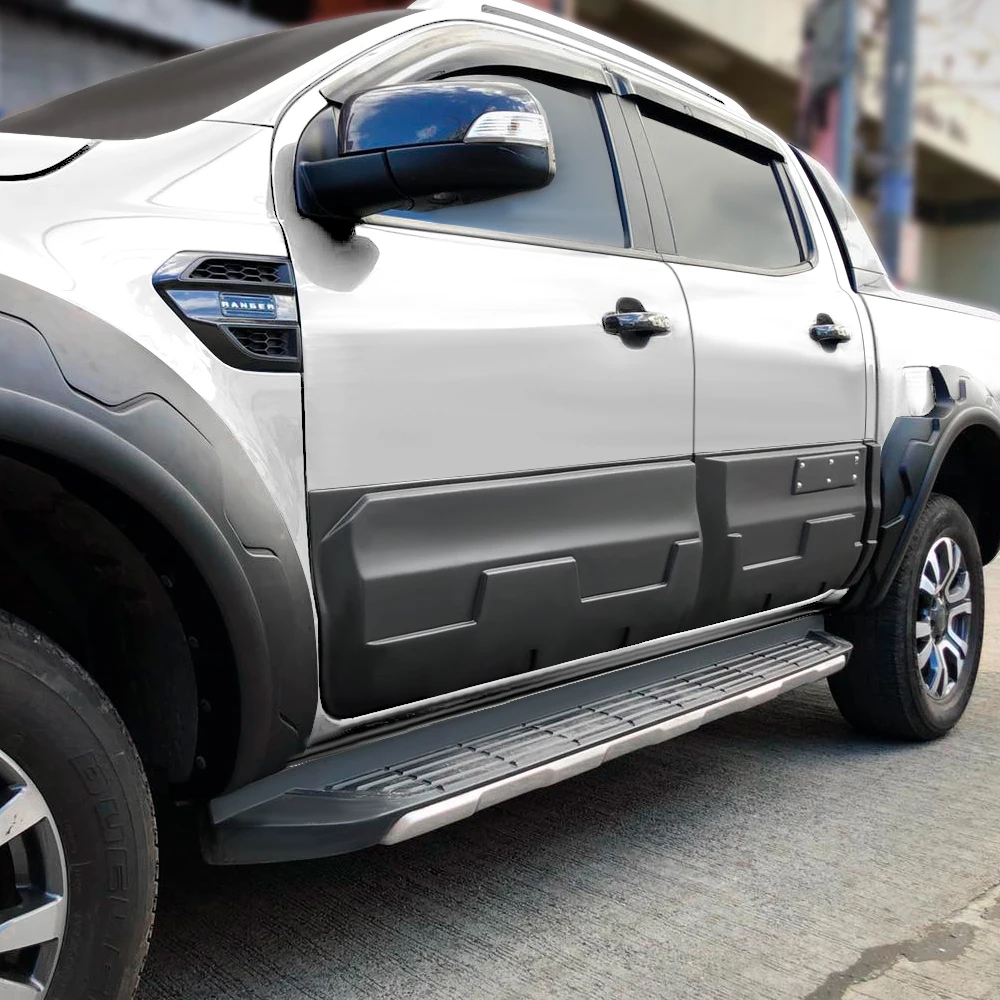 Side Door Body cladding Molding Guards for Ford Ranger 2012-2022 T6 T7 T8 Wildtrak XLT XL XLS Double Cab Models Car Accessories