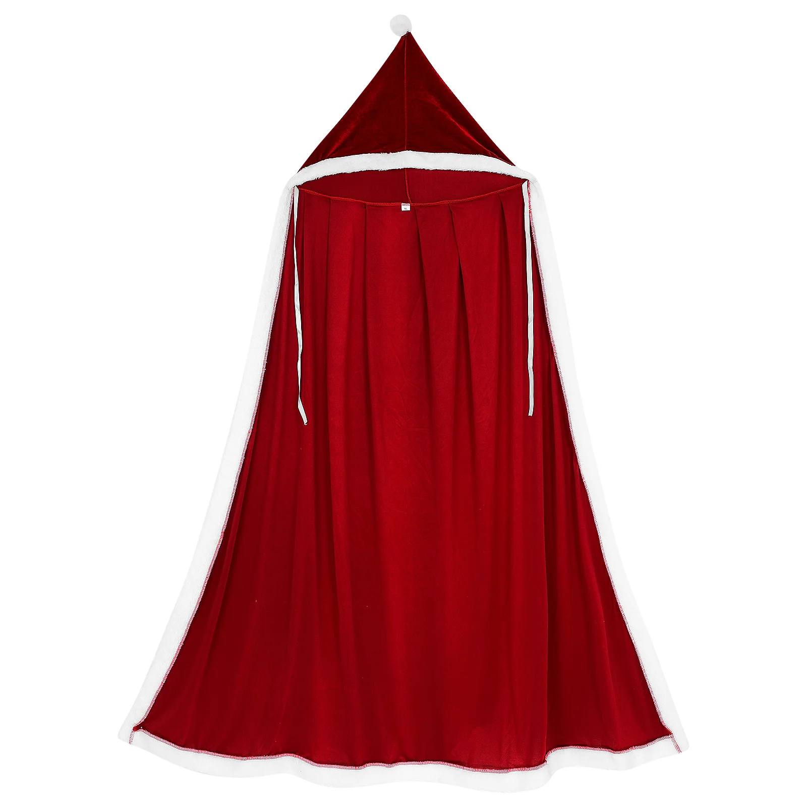 

Luxurious Santa Claus Costume Cloak Red Christmas Velvet Cape Hooded Warm Cozy Holiday Colors Trim Women Xmas Outwear Cosplay