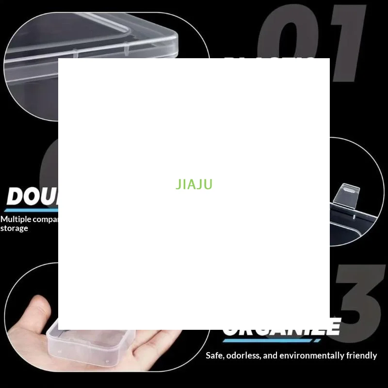 ~Transparent Plastic Box Nail Art Jewelry Rhinestone Diamond Desktop Storage Box