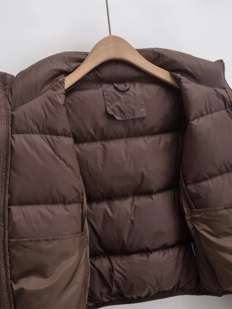 Kendall Jenner Sle Heavy Workdown Puffer Jaet Thiened Bread Sle Faion Winter Bovenkleding Street Sle ort Lengte 90...