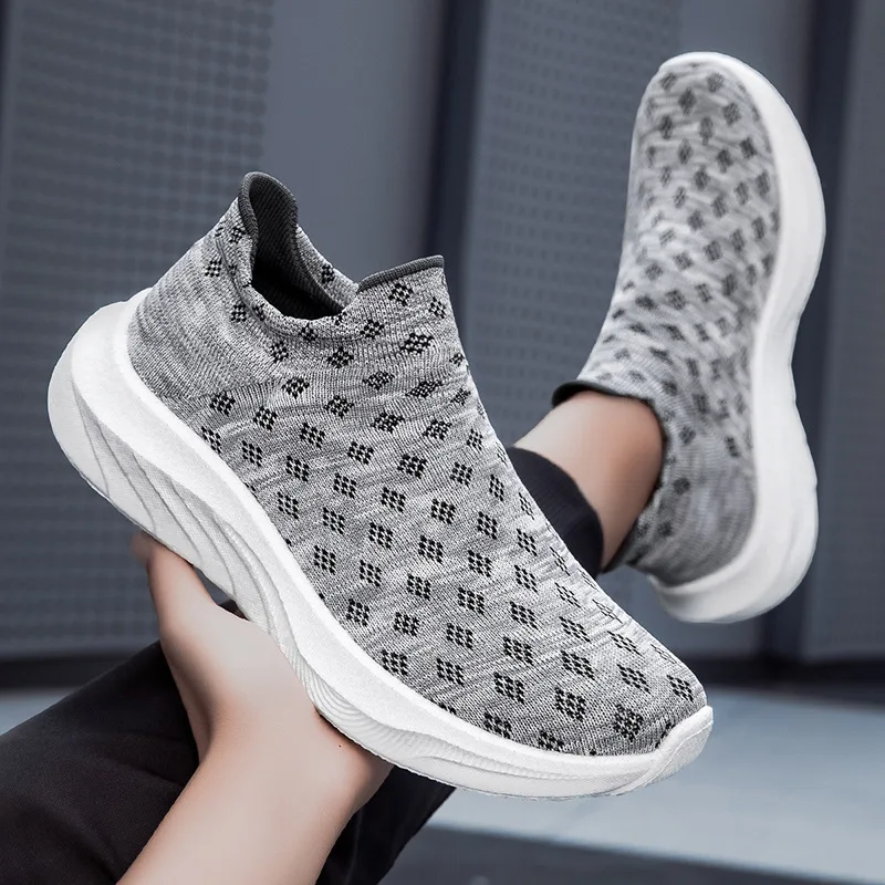 2025 printemps nouvelle tendance de la mode bas haut fond épais chaussures de sport pour hommes maille respirant confortable à semelles souples grosses baskets