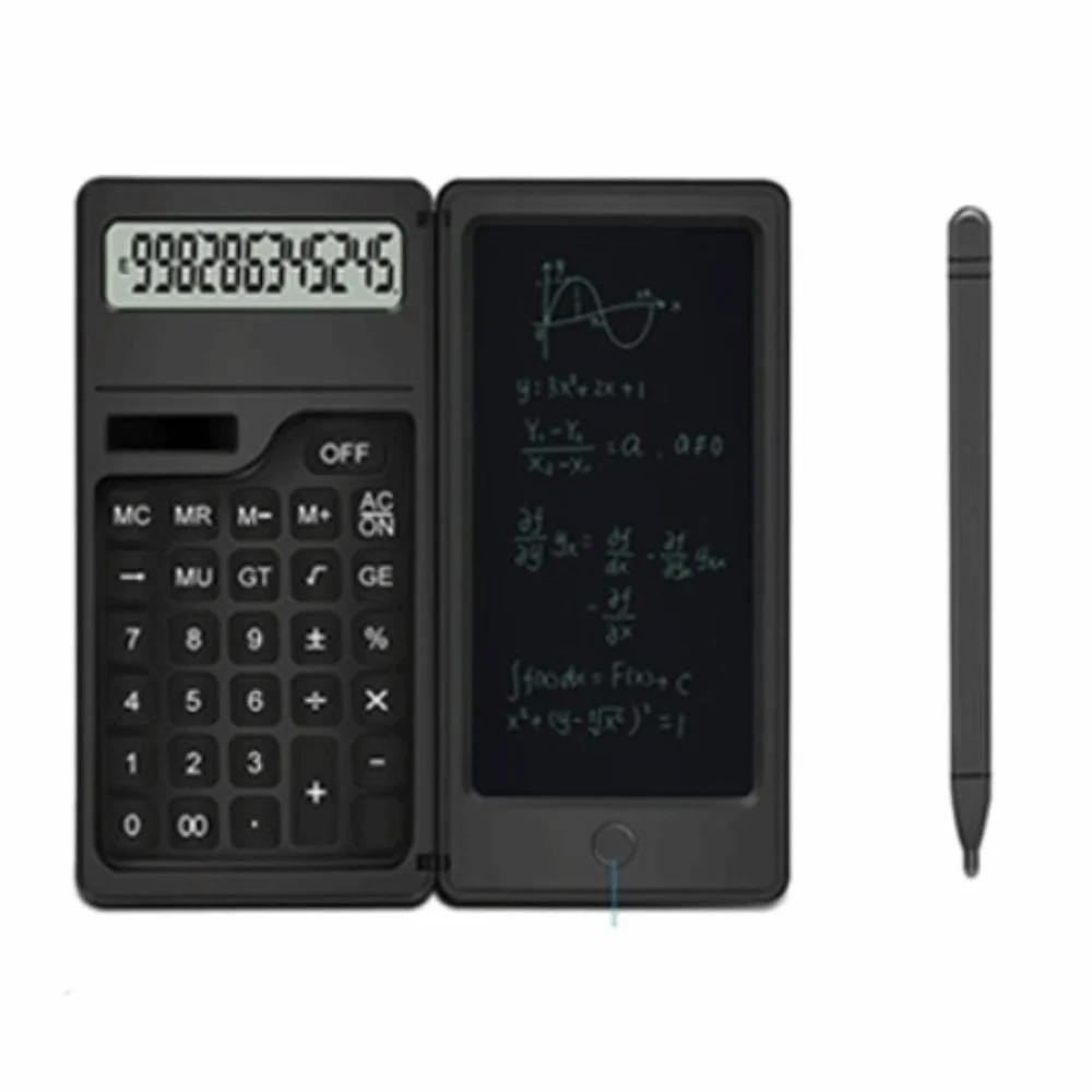 LCD Screen Scientific Calculator 2 in 1 Solar Energy Foldable Calculator Foldable Design 12 Digits Display