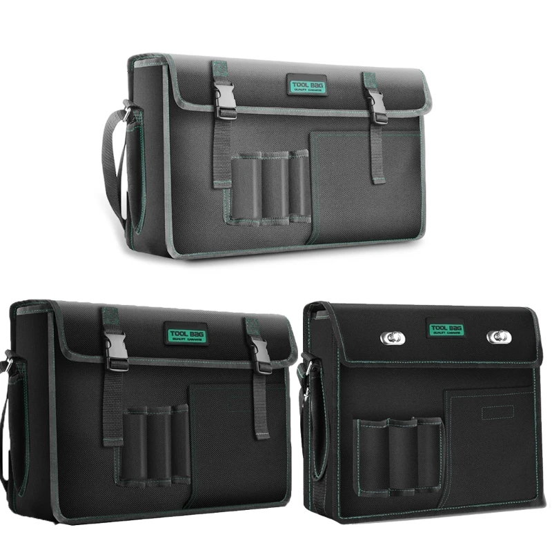 Bolsa herramientas resistente, estuche transporte, diseño espacioso, confiable para herramientas manuales/eléctricas