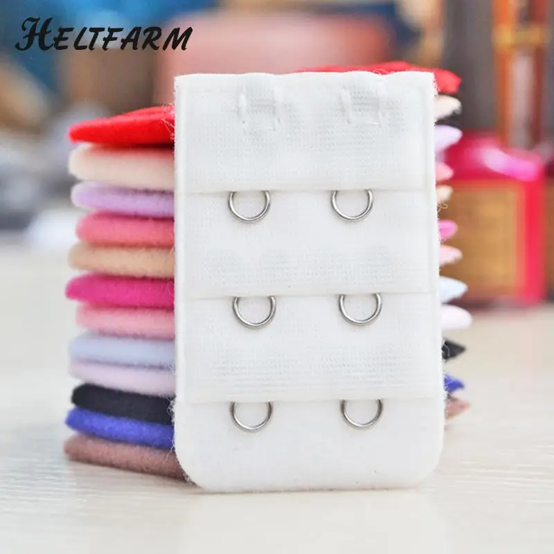 10PC 3 Rows 2 Hook Bra Extenders Strap Adjustable Belt Buckle Intimates Bra Accessories Extension Strap Hook Clip Expander