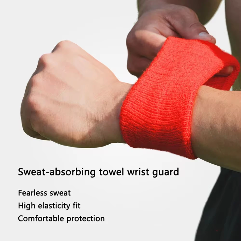 Wrist Support Band Wristband 8x8cm Sport Bracers Sweat Towel Cuff Tennis Wrist Guard Protector Strap Fitness Run Sweatband Gym