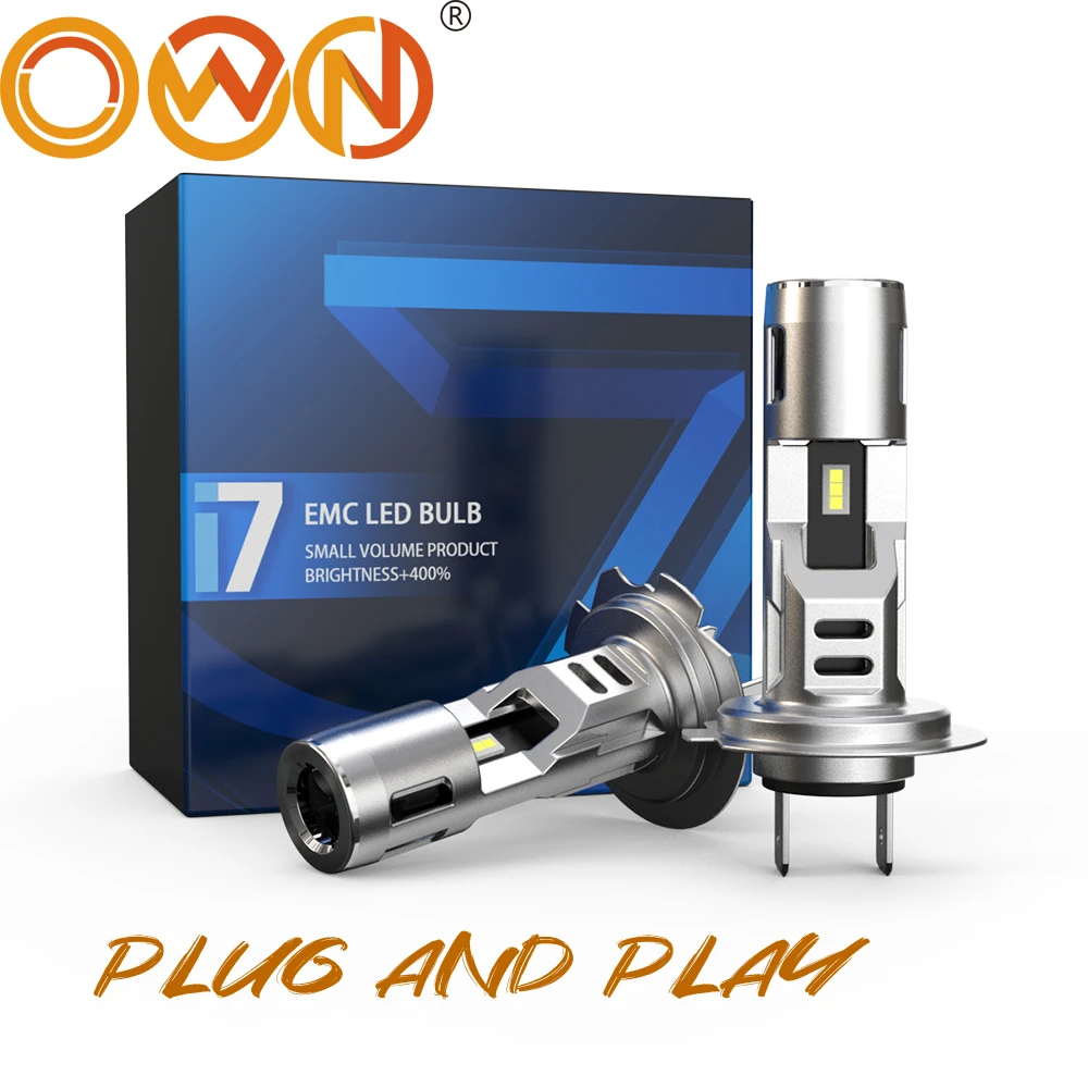 DLAND OWN I7 H7 H18 40W PLUG AND PLAY SAME AS HALOGEN ONE BY ONE 12V 6000LM AUTO CAR LED BULB LAMP ETI CHIP