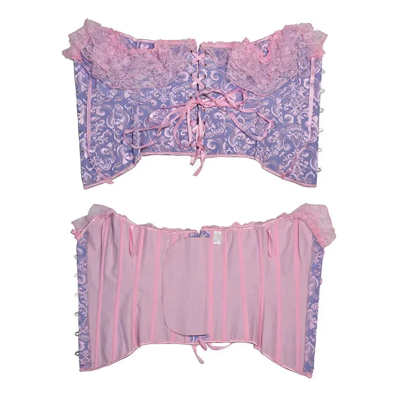 Corsetto di pizzo Top Donna Shapewear Fajas Vita Trainer Dimagrante Lingerie Blusas Body Shaper Donna Corsetti Capispalla sexy Che modella Top