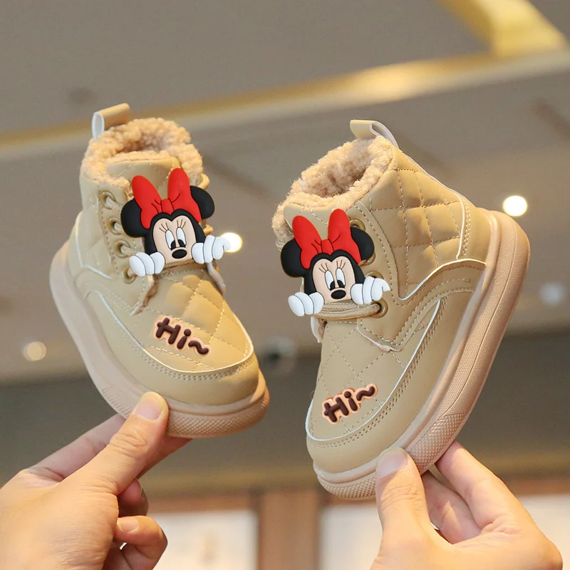 

Нескользящие теплые хлопковые ботинки с мягкой подошвой для малышей, мальчиков и девочек, повседневная обувь для осени и зимы, новые детские хлопковые ботинки.